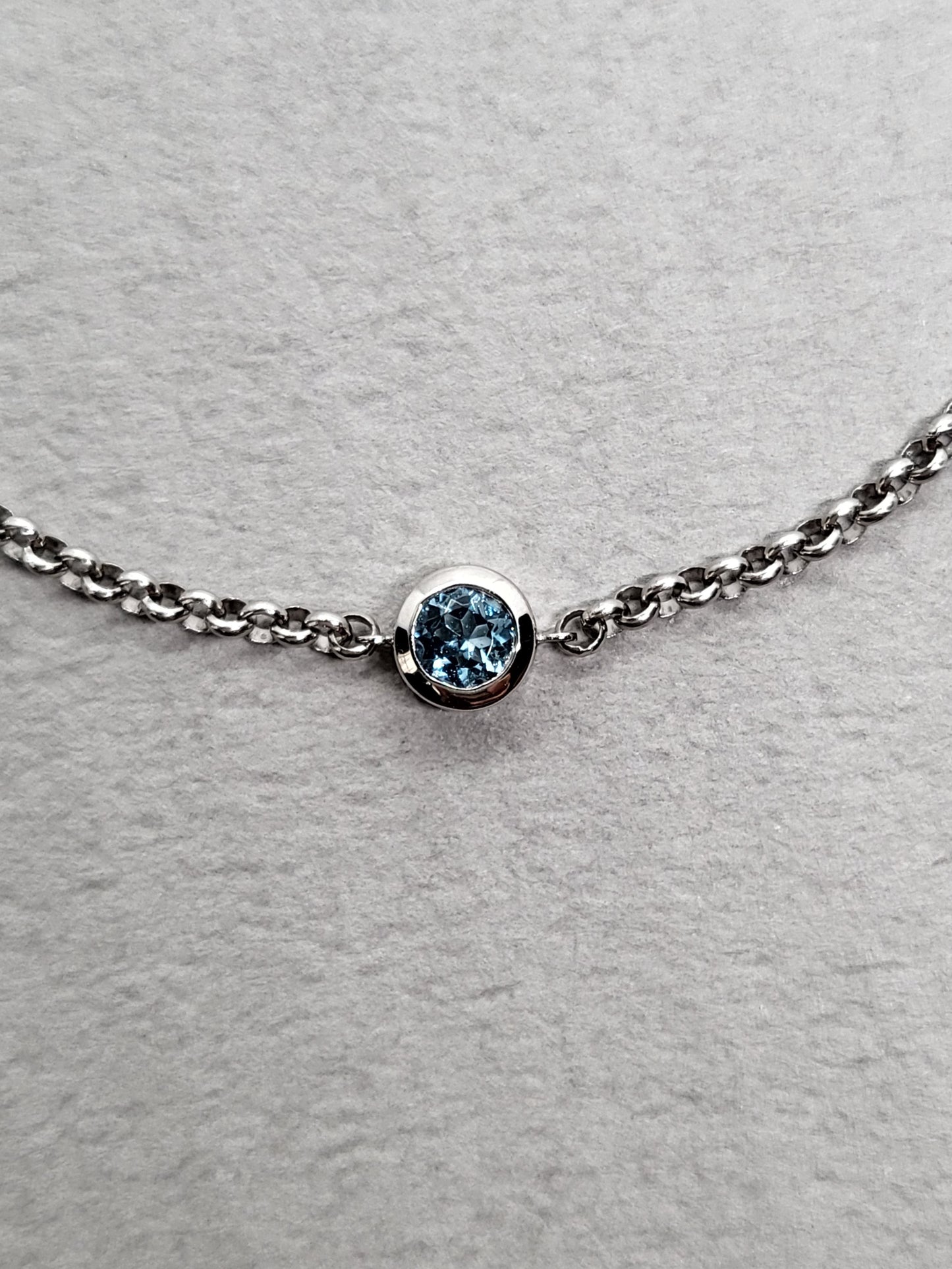 エシカルアクアマリンブレスレットプラチナ