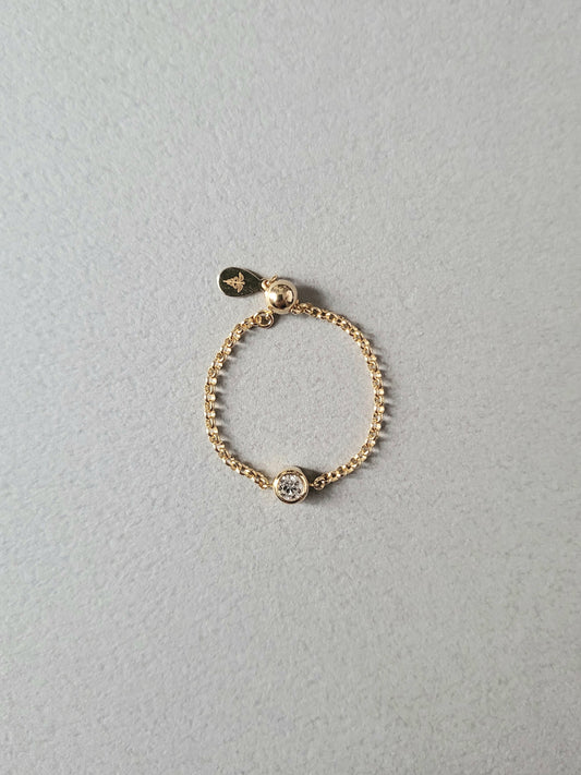 エシカルダイヤモンドチェーンリング(K18)