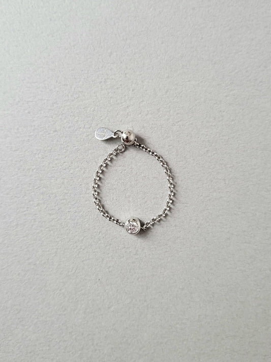 エシカルダイヤモンドチェーンリング(プラチナ)