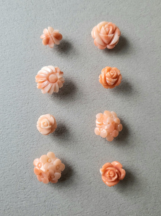 サンゴカーヴィングミニピアス