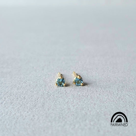 エシカルアクアマリンスタッドピアス