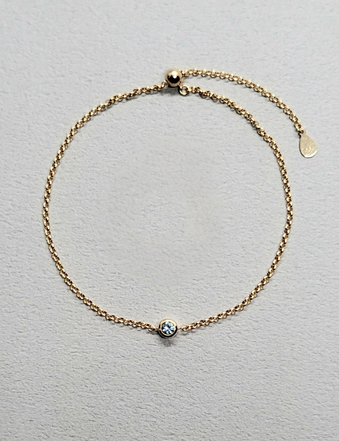 エシカルアクアマリンブレスレット18金