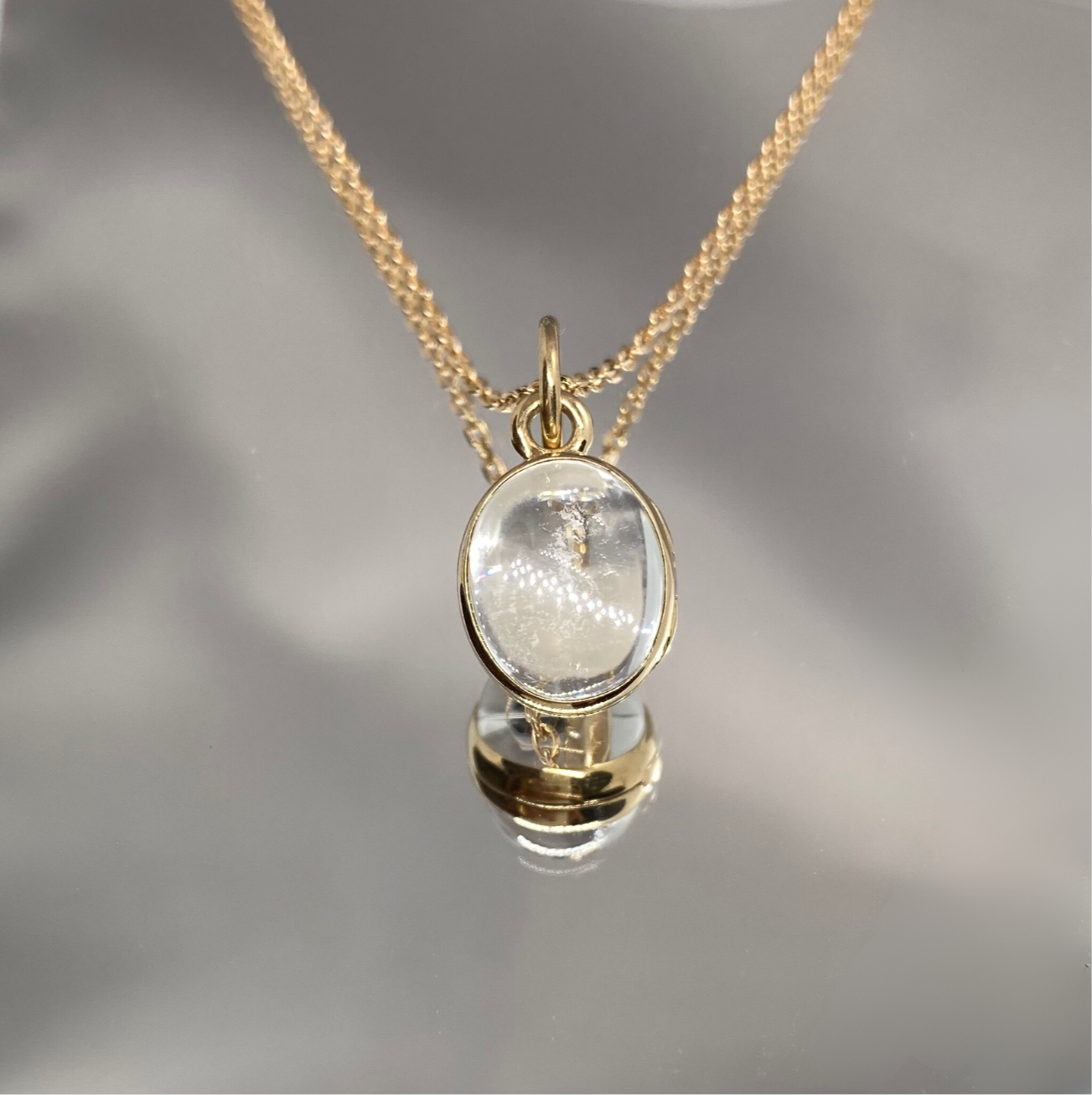 エシカルロッククリスタルロケット（水晶）ペンダント
