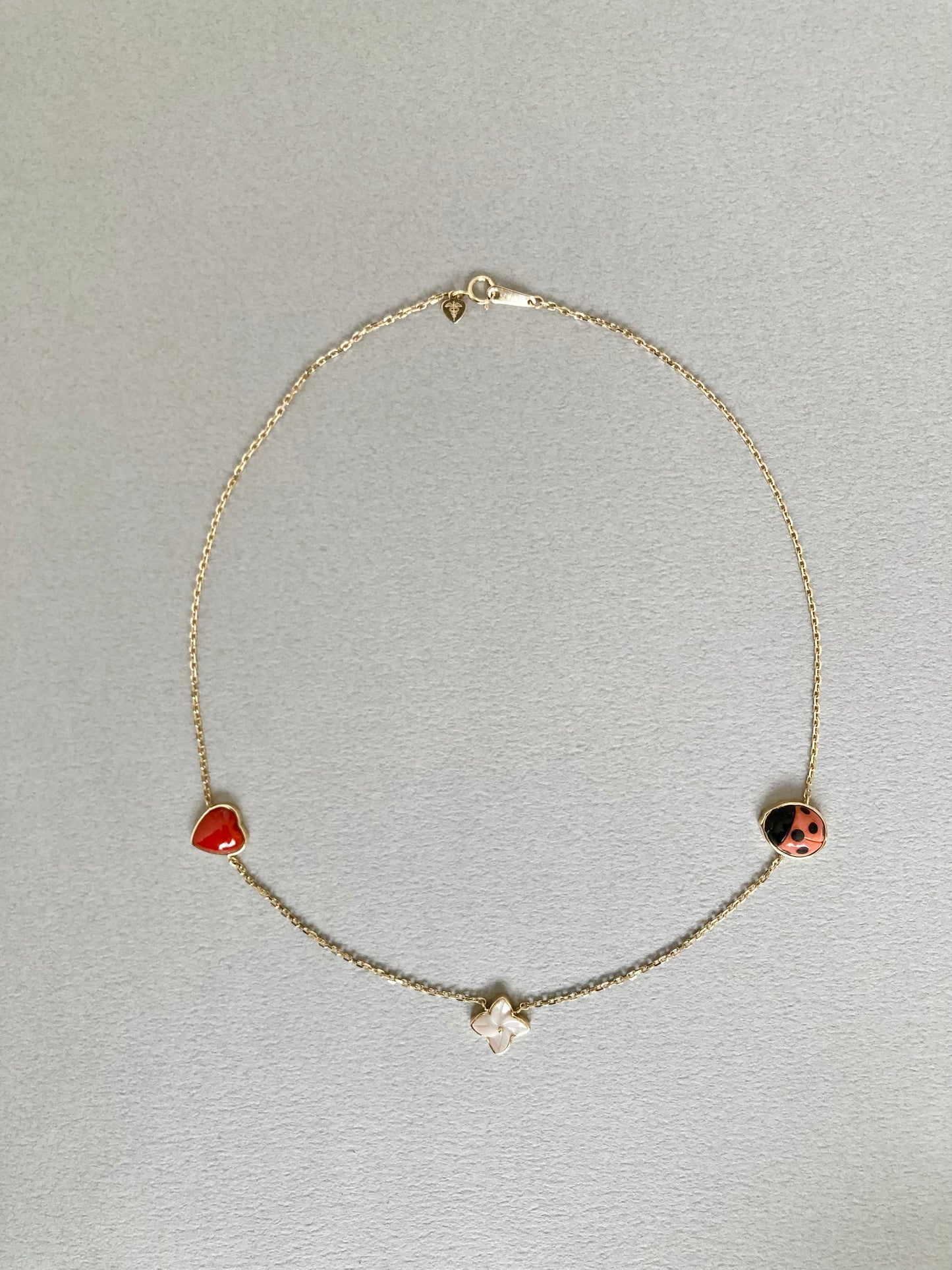 てんとう虫チョーカーネックレス